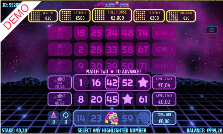 Slingo Advance gameplay review