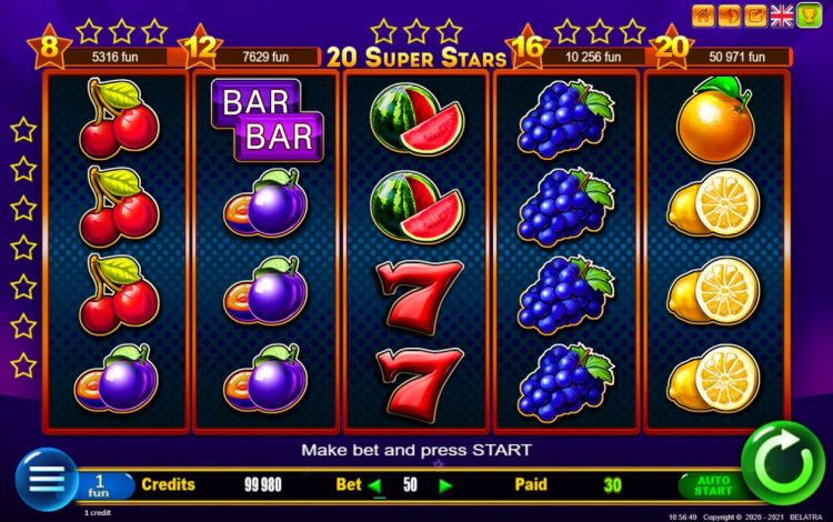 20 Super Stars Slot