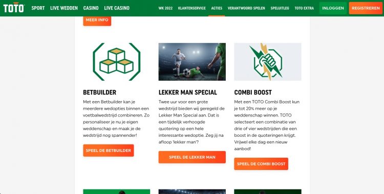 TOTO - Acties - Promoties