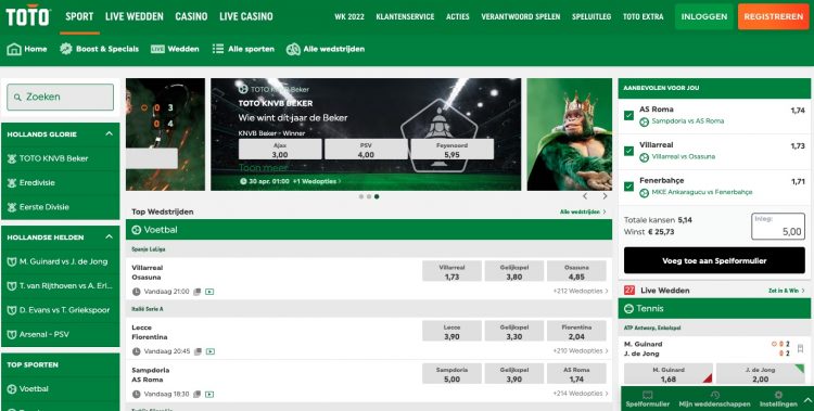 TOTO - Betrouwbaar - Bookmaker