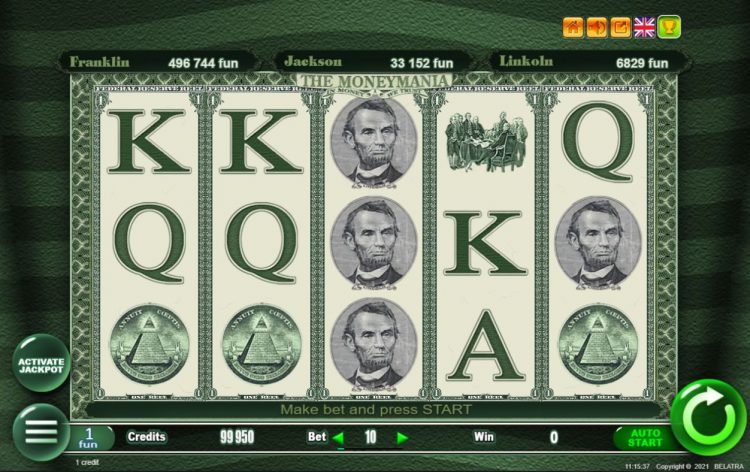 The Moneymania Slot van Belatra Games