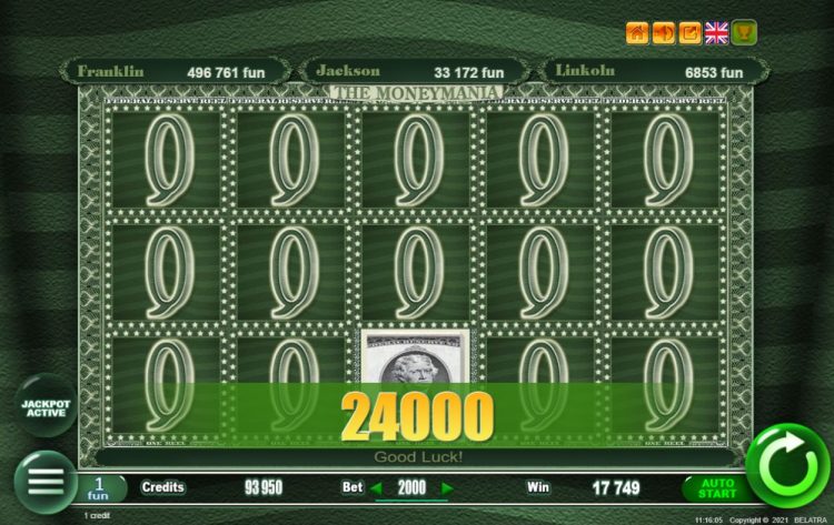 The Moneymania Mega Win