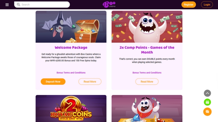 Boo Casino Promoties en Bonussen