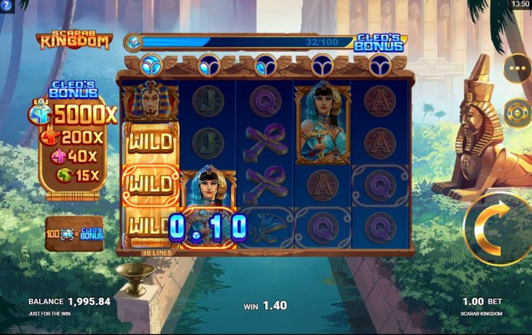 Scarab Kingdom Wild reel - Bonus