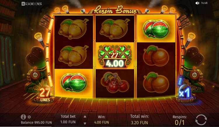 Respin bonus van Mechanical Clover