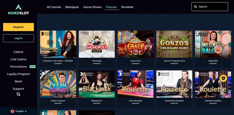 Live Casino van Nord Slot