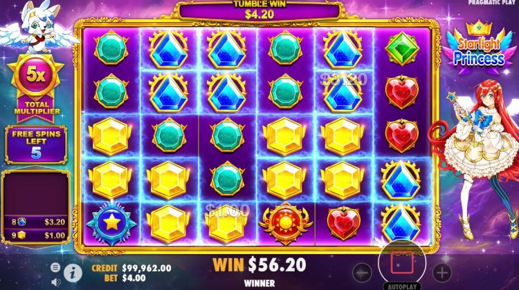 Free Spins van Starlight Princess