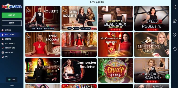 Live Casino van Lapilanders