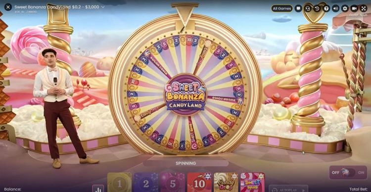 Sweet Bonanza Candyland in het live casino