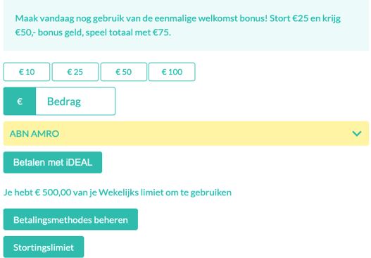 Betalen met iDEAL bij Tombola