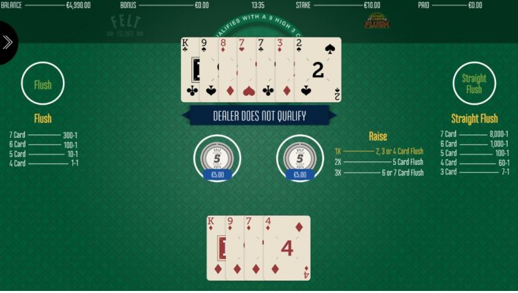 High Card Flush gameplay