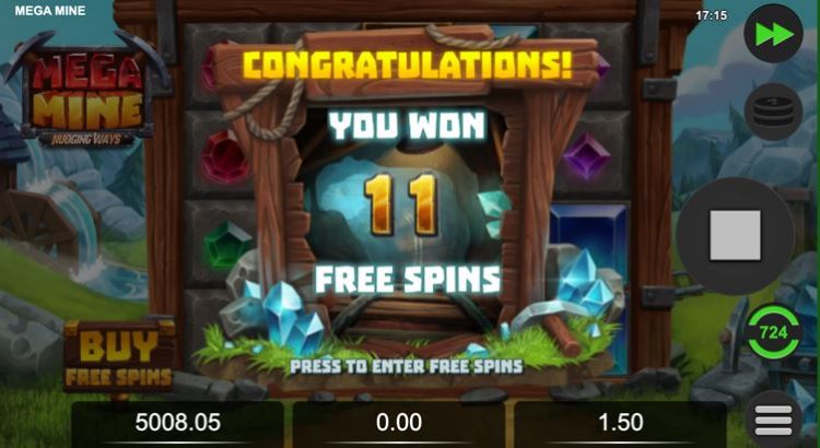 Mega Mine Free Spins