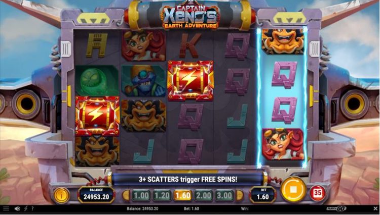 Captain Xenos Earth Adventure Free Spins