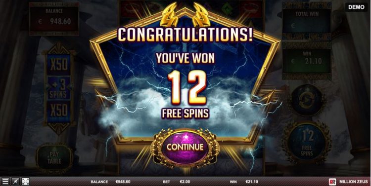 Free Spins Million Zeus