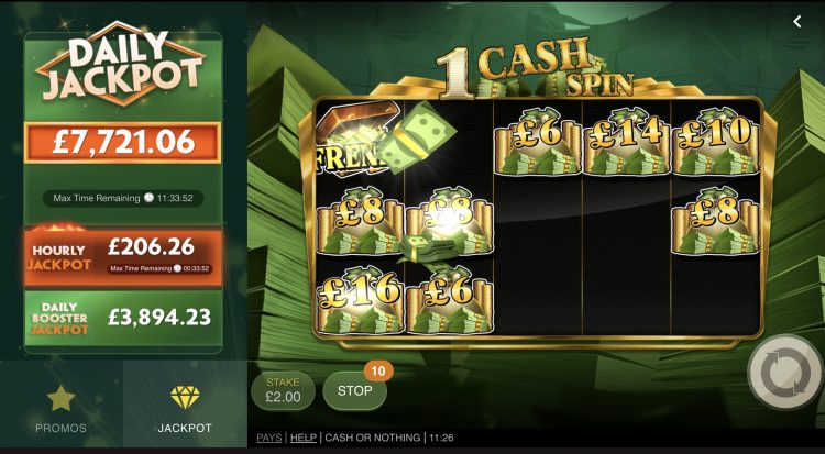 Cash or Nothing Bonus