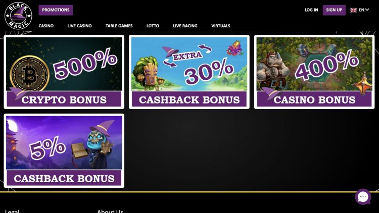 Black Magic Casino Promoties