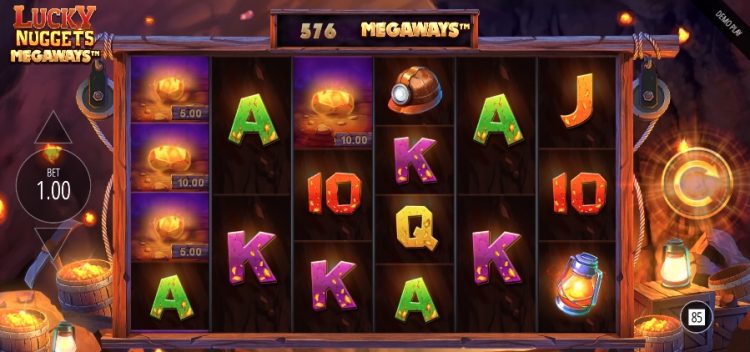 Lucky Nuggets Megaways Gameplay