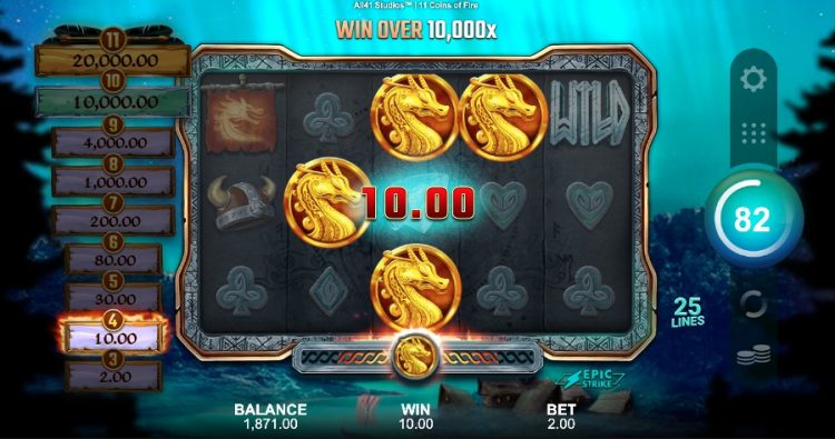 11 Coins of Fire Bonus Supermeter