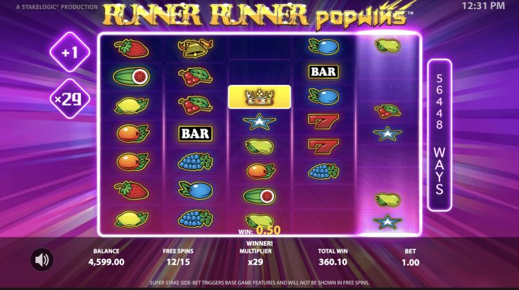 Runner Runner Popwins Bonus