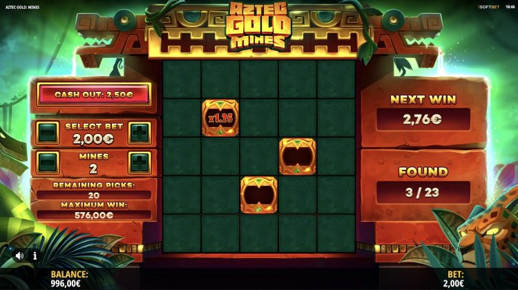 Aztec Gold Mines Gameplay