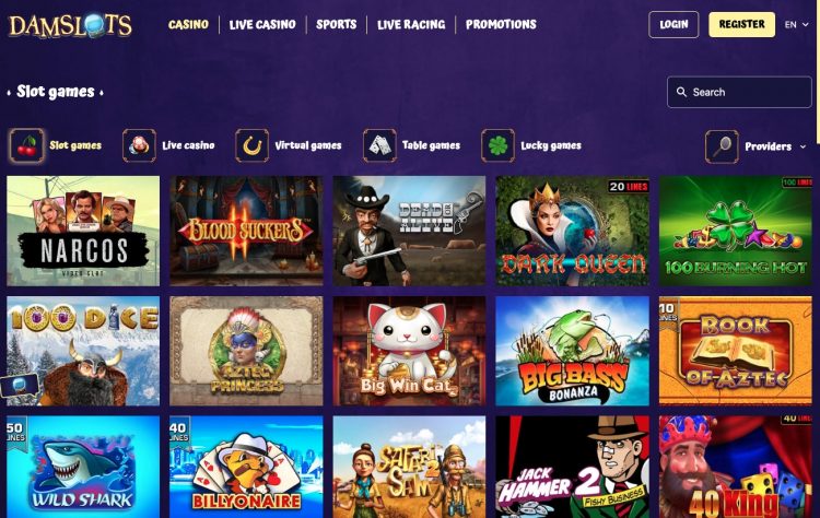 Damslots Casino Spelaanbod Gokkasten