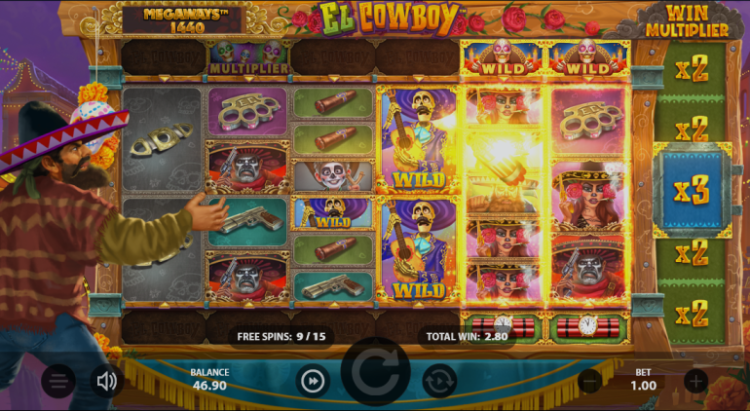 El Cowboys Megaways bonus gameplay