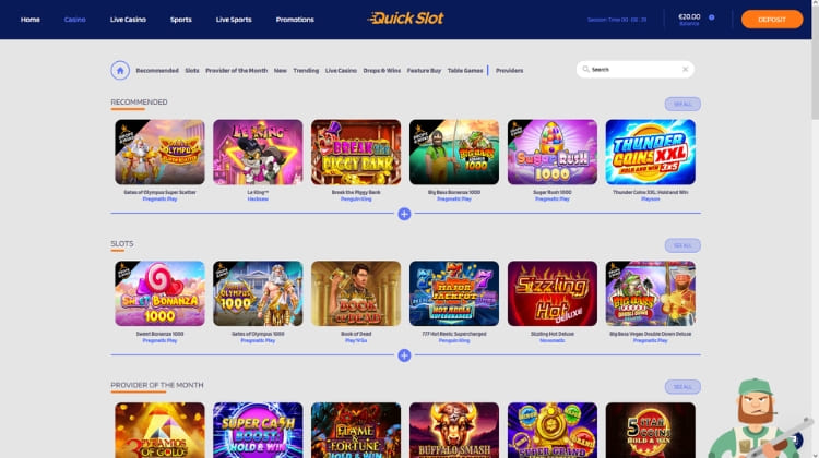 QuickSlot Casino Spelaanbod