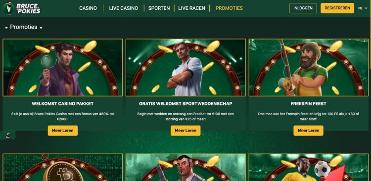 Bruce Pokies - Promoties - Bonussen