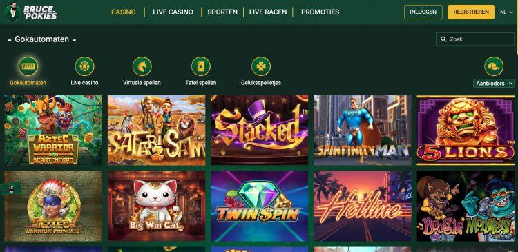 Bruce Pokies - Slots - Spelaanbod