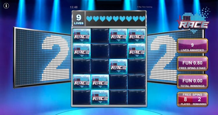 The Race Megaways slot bonus gameplay