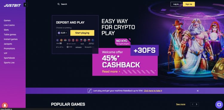 Justbit - Betrouwbaar casino