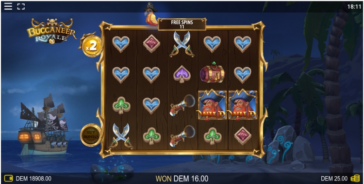Buccaneer Royale gokkast Free Spins bonus