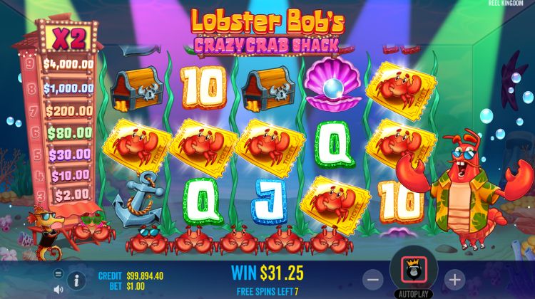 Lobster Bob's Crazy Crab Shack - Free Spins