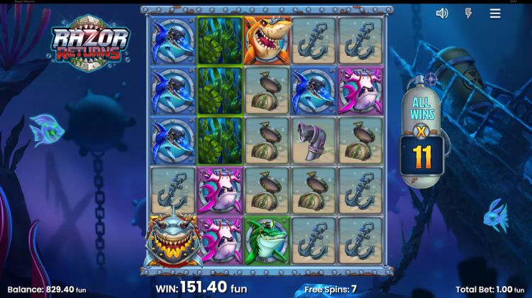 Razor Returns - Free Spins Bonus