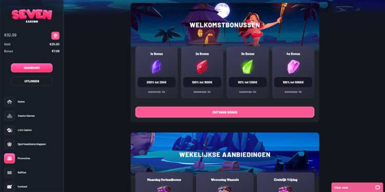 Seven Casino – Promoties en Bonussen