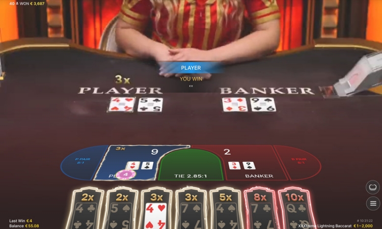 XXXtreme Lightning Baccarat Multiplier Win