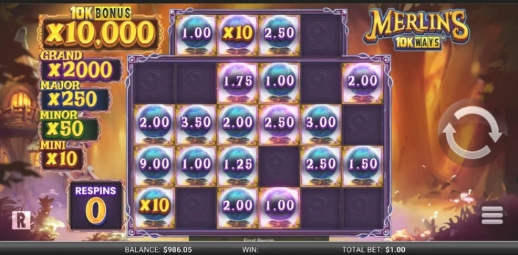 Merlin's 10K Ways Free Spins Bonus