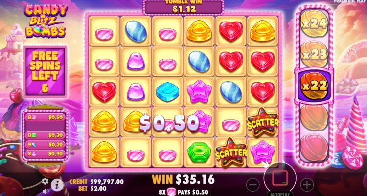 Free spins bij Candy Blitz Bombs