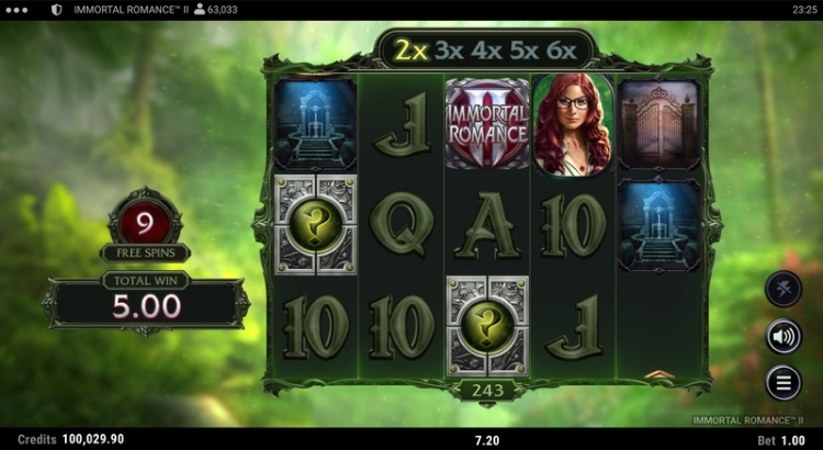 Immortal Romance 2 Sarah Free Spins Bonus