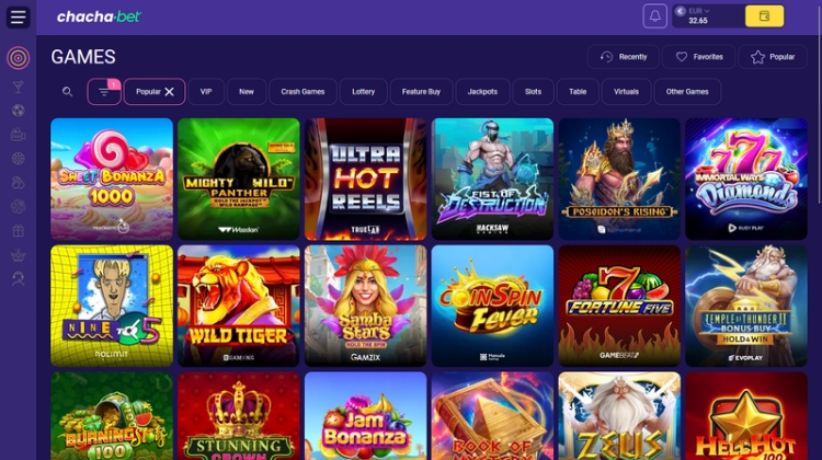 ChachaBet Casino Spelaanbod