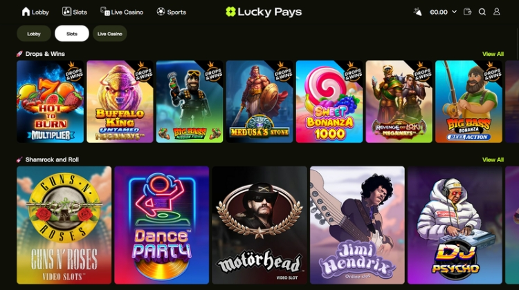 LuckyPays Casino Spelaanbod
