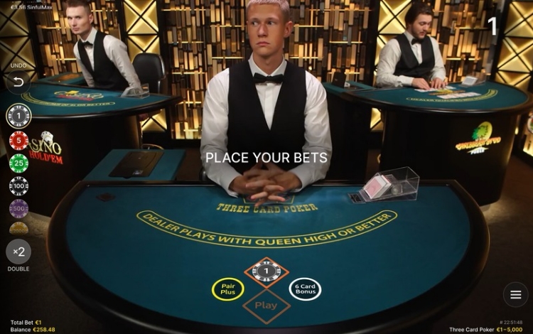 Three Card Poker Inzet