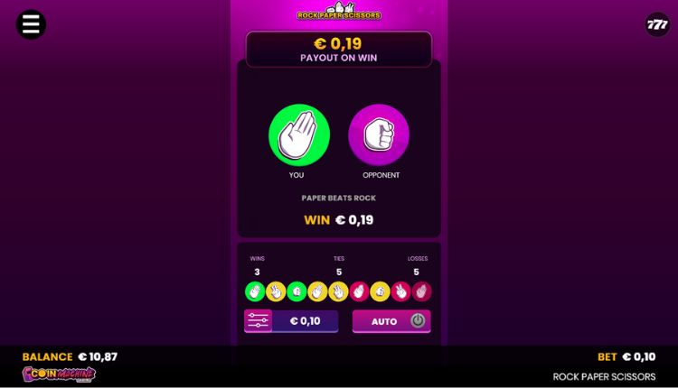 Games Global Rock Paper Scissors Coin Machine