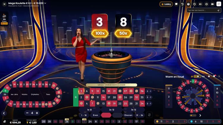 Pragmatic Play Mega Roulette Gameplay