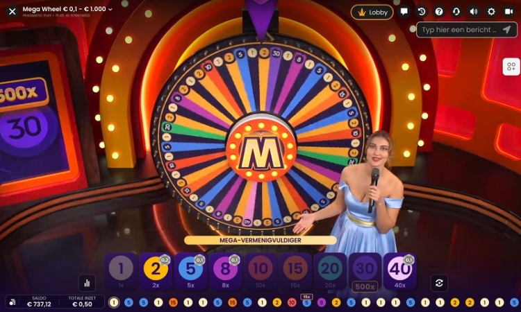 Pragmatic Play Mega Wheel Gameplay