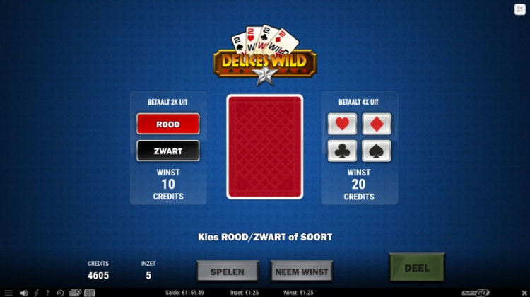 Deuces Wild Gamble Feature