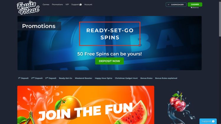 Fruits4Real Promoties en Bonussen