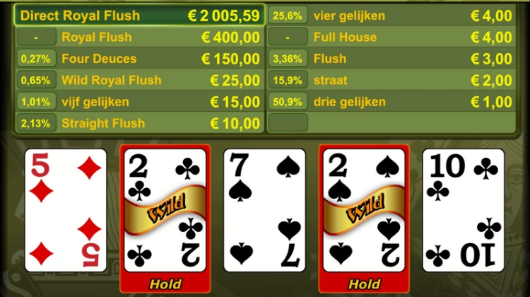 Greentube Deuces Wild Uitbetaling