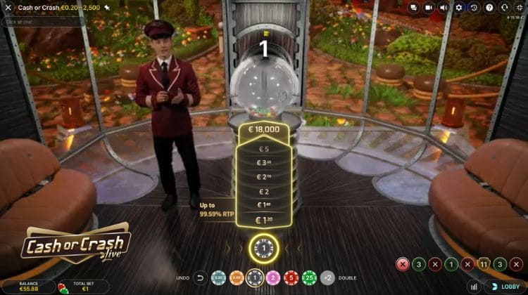 Evolution Cash or Crash Gameplay