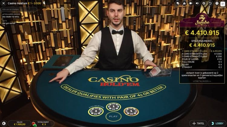 Evolution Casino Hold'em Gameplay
